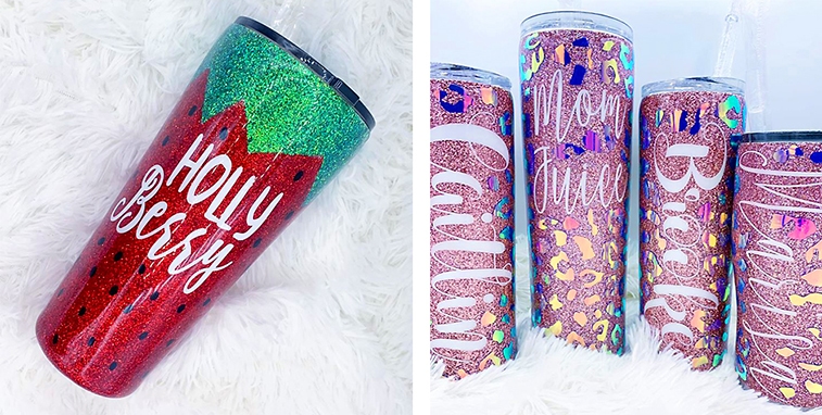 how to make glitter tumblers