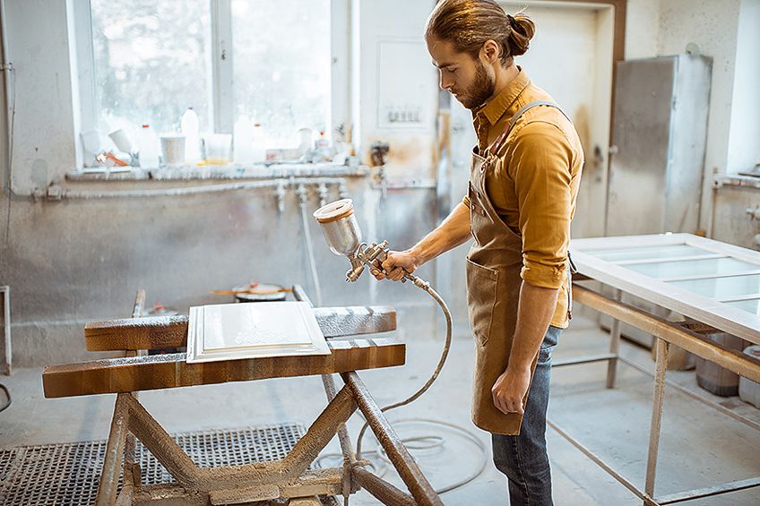 How to Spray Paint Cabinets