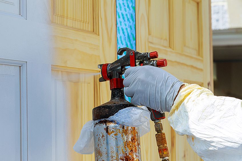 Learning How to Paint Kitchen Cabinets with Spray Gun