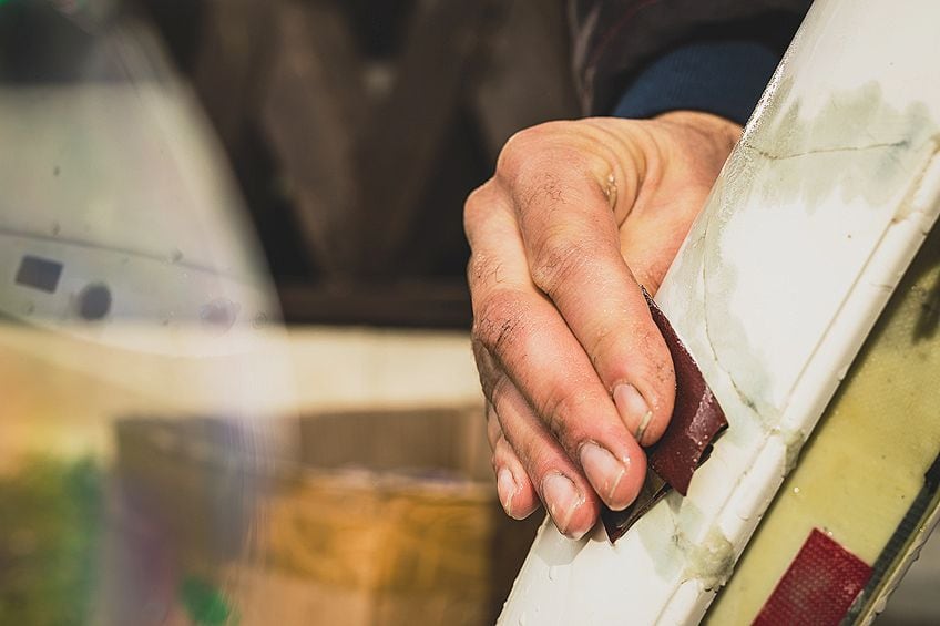 Sanding for Acrylic Painting on Plastic