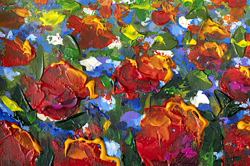 Acrylic Impasto Flowers