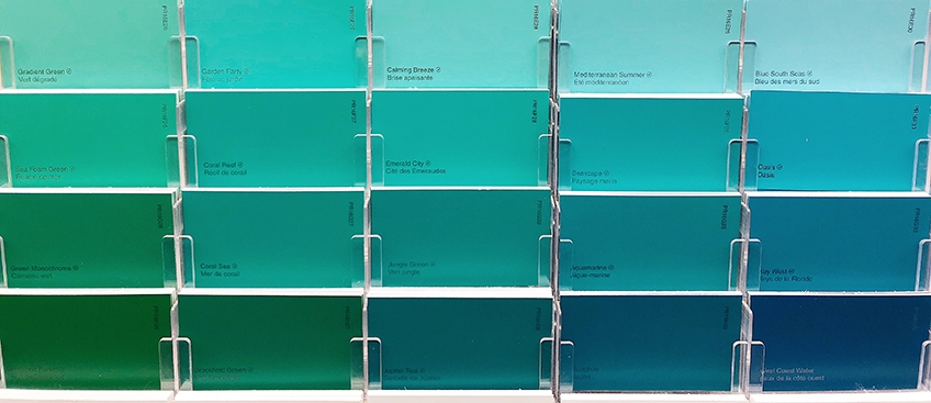 Color Swatches for Shades of Teal