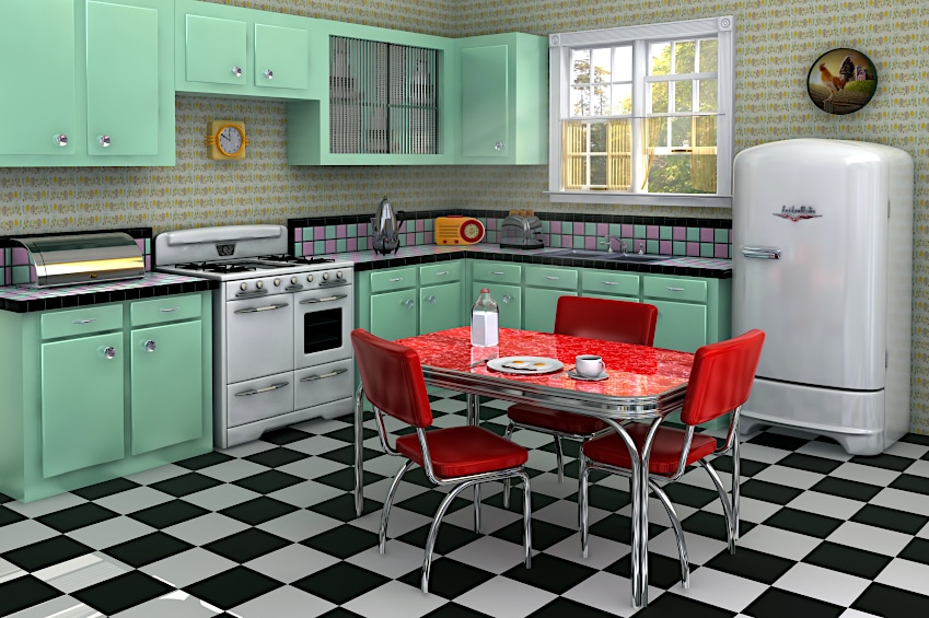 Mint Green Vintage Kitchen