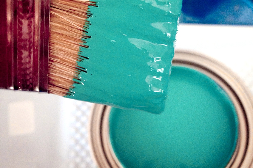 Teal Paint in Tin