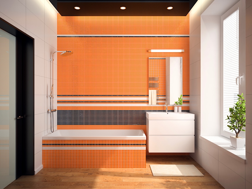 Orange with White and Black Interior