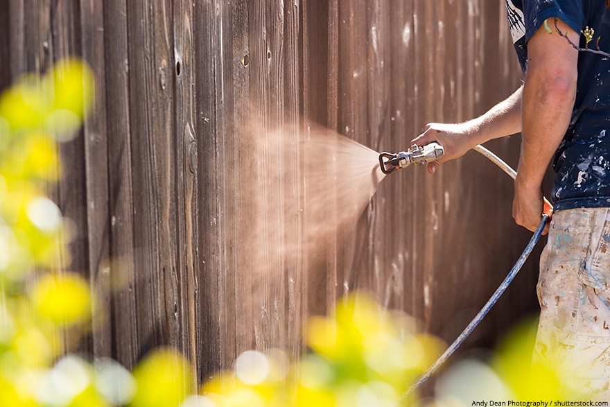 Staining Wood with Airless Paint Gun