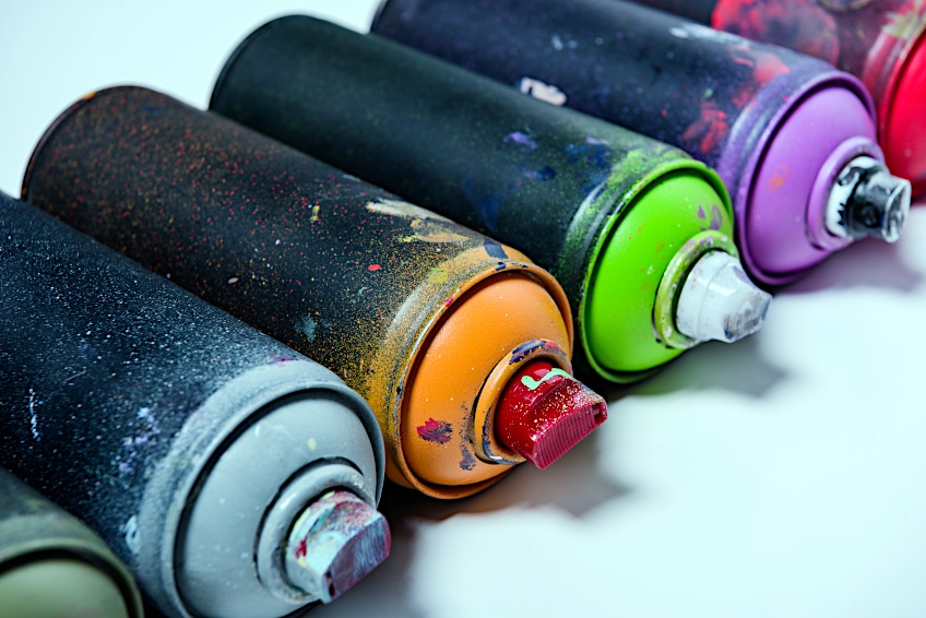 Used Spray Paint Cans