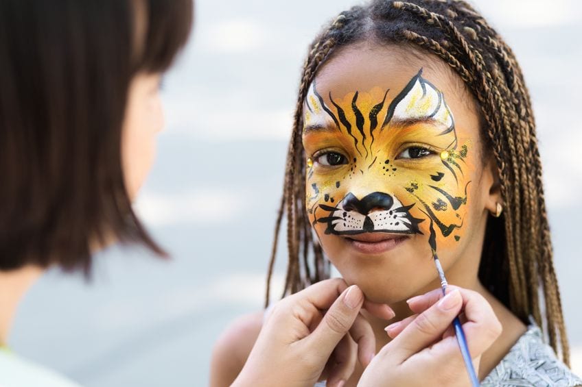 Child with Skin Safe Face Paint