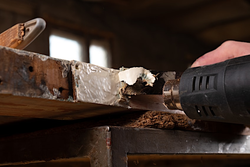 Stripping Paint with Heat Gun