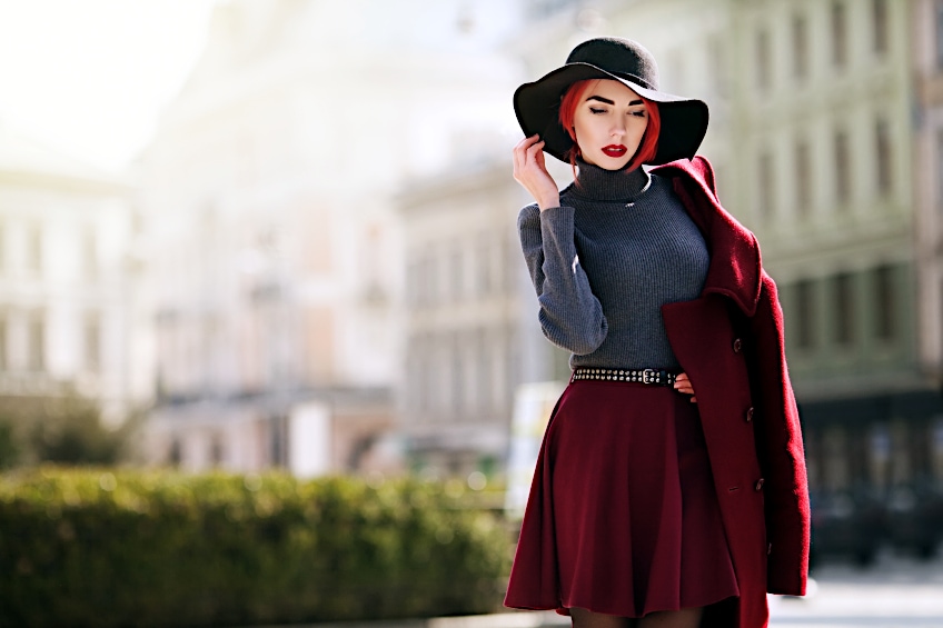 How to Wear Burgundy Colored Clothing