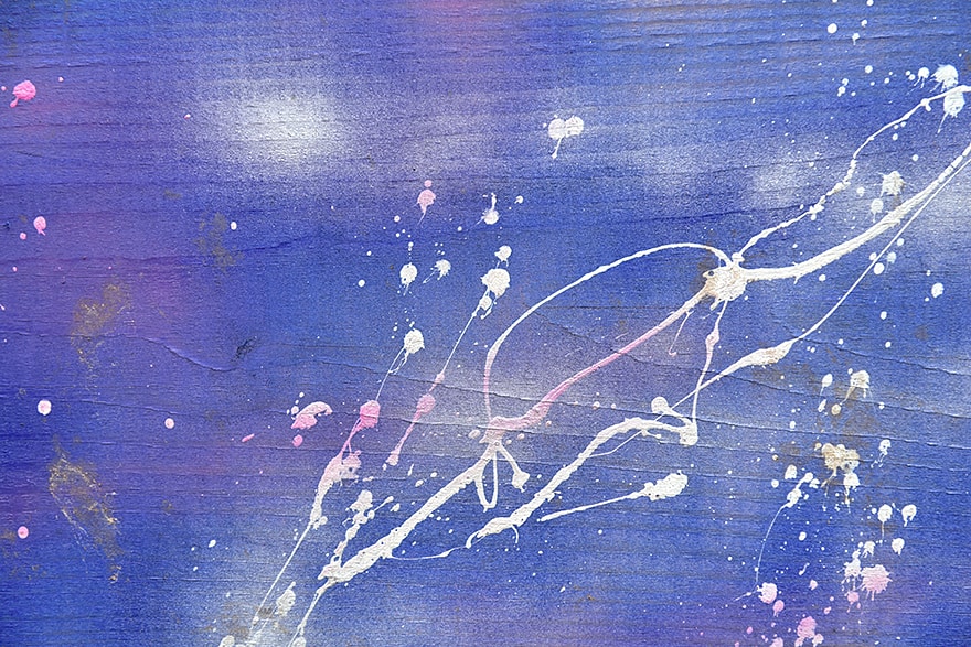 Acrylic Splatter Painting Idea