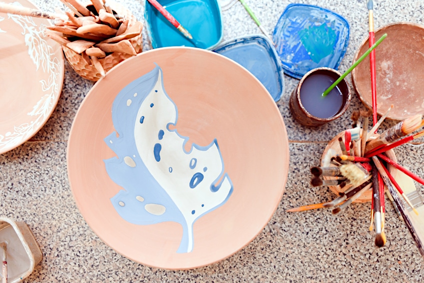 Finger Painting on Pottery! EASY Decorating Ideas for Your Pottery! 