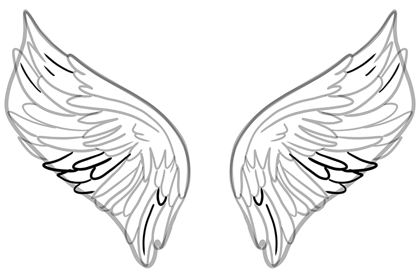 How to Draw Wings 08