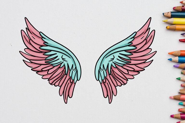 How to Draw Wings – Create an Angelic Drawing of Wings